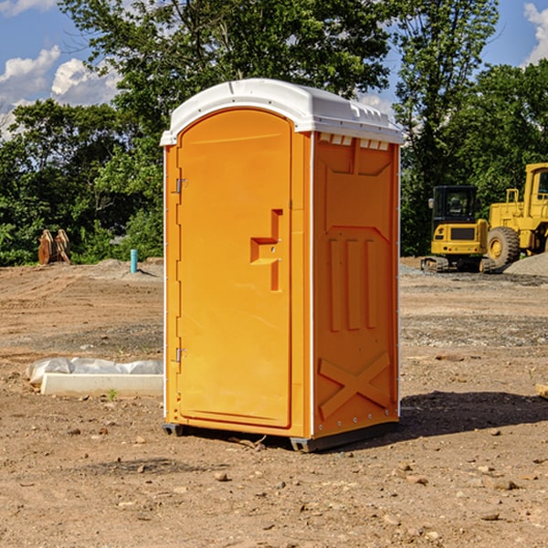 how often are the porta potties cleaned and serviced during a rental period in Magazine